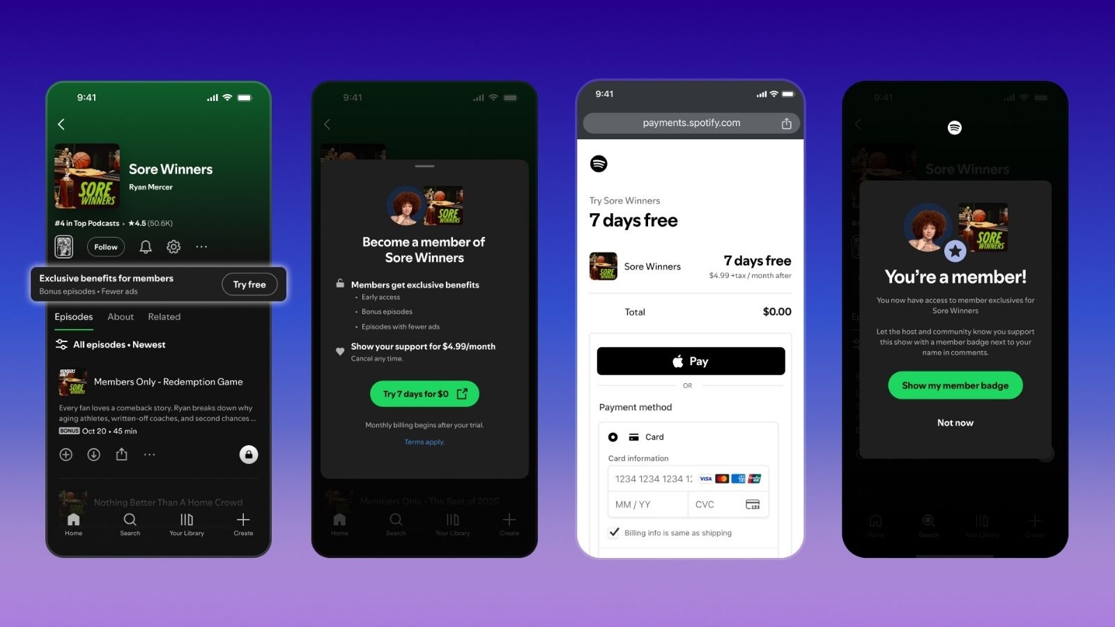 Spotify Podcast Memberships intext